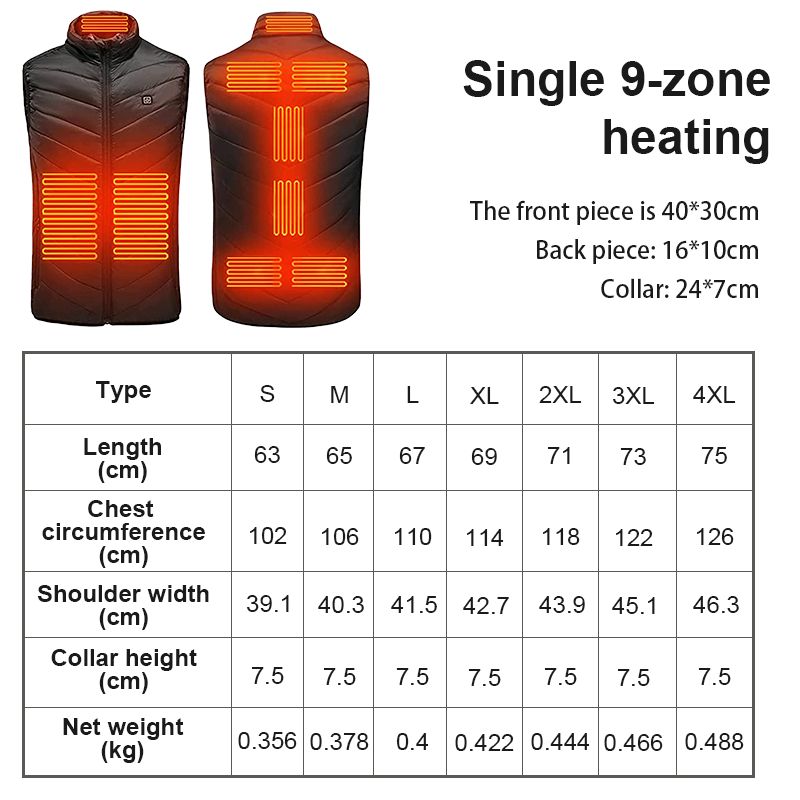 Velvaro Unisex Electric Heated Vest