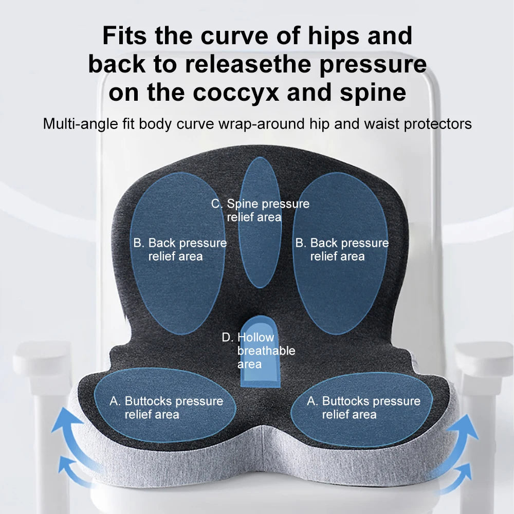 Velvaro Memory Foam Lumbar Seat Cushion