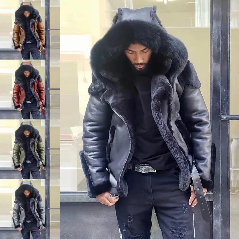 Velvaro Sheepskin Leather Biker Jacket