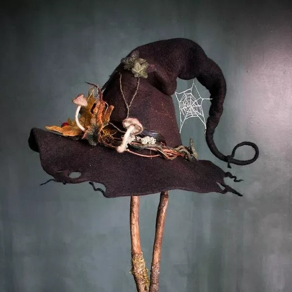 Velvaro Halloween Felt Witch Hat