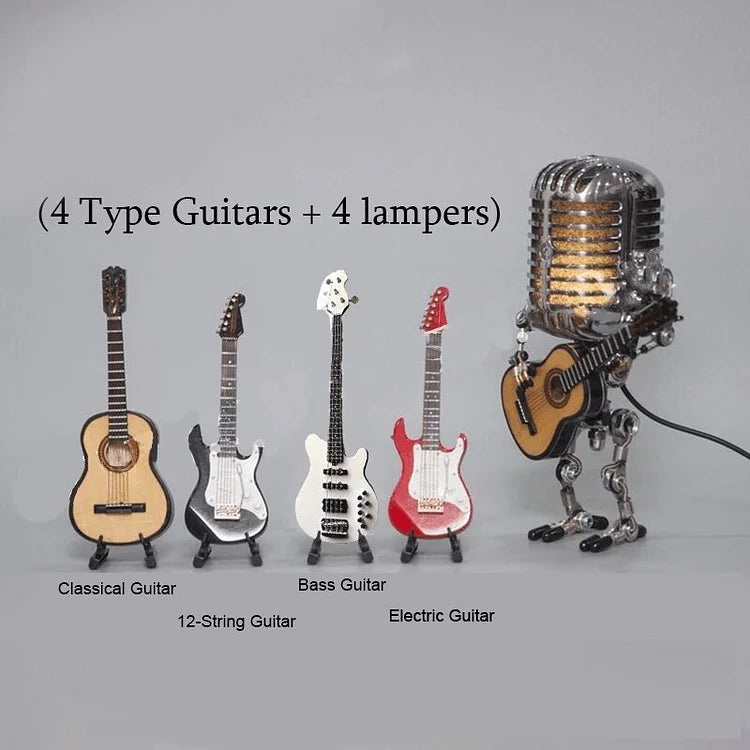 Velvaro Vintage Robot Guitar Lamp