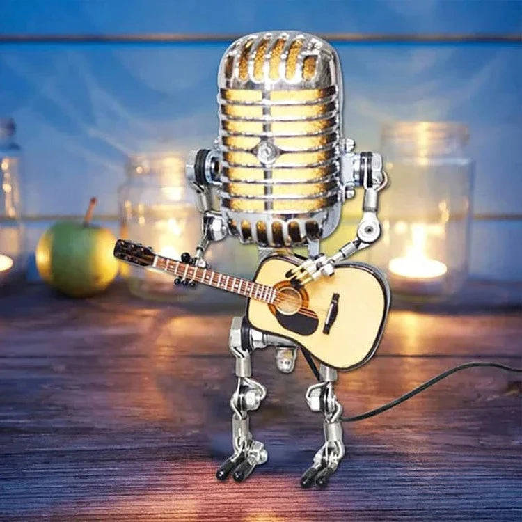 Velvaro Vintage Robot Guitar Lamp