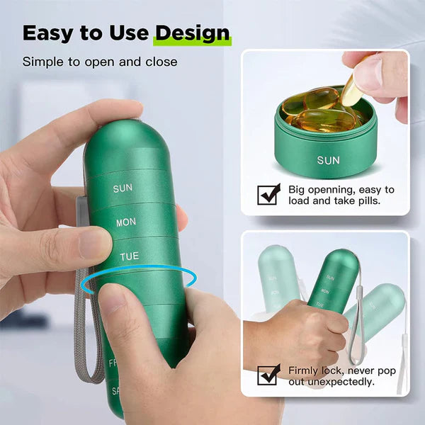 Velvaro Aluminum 7-Day Pill Organizer