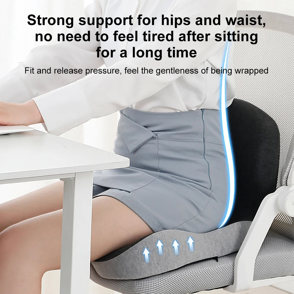 Velvaro Memory Foam Lumbar Seat Cushion