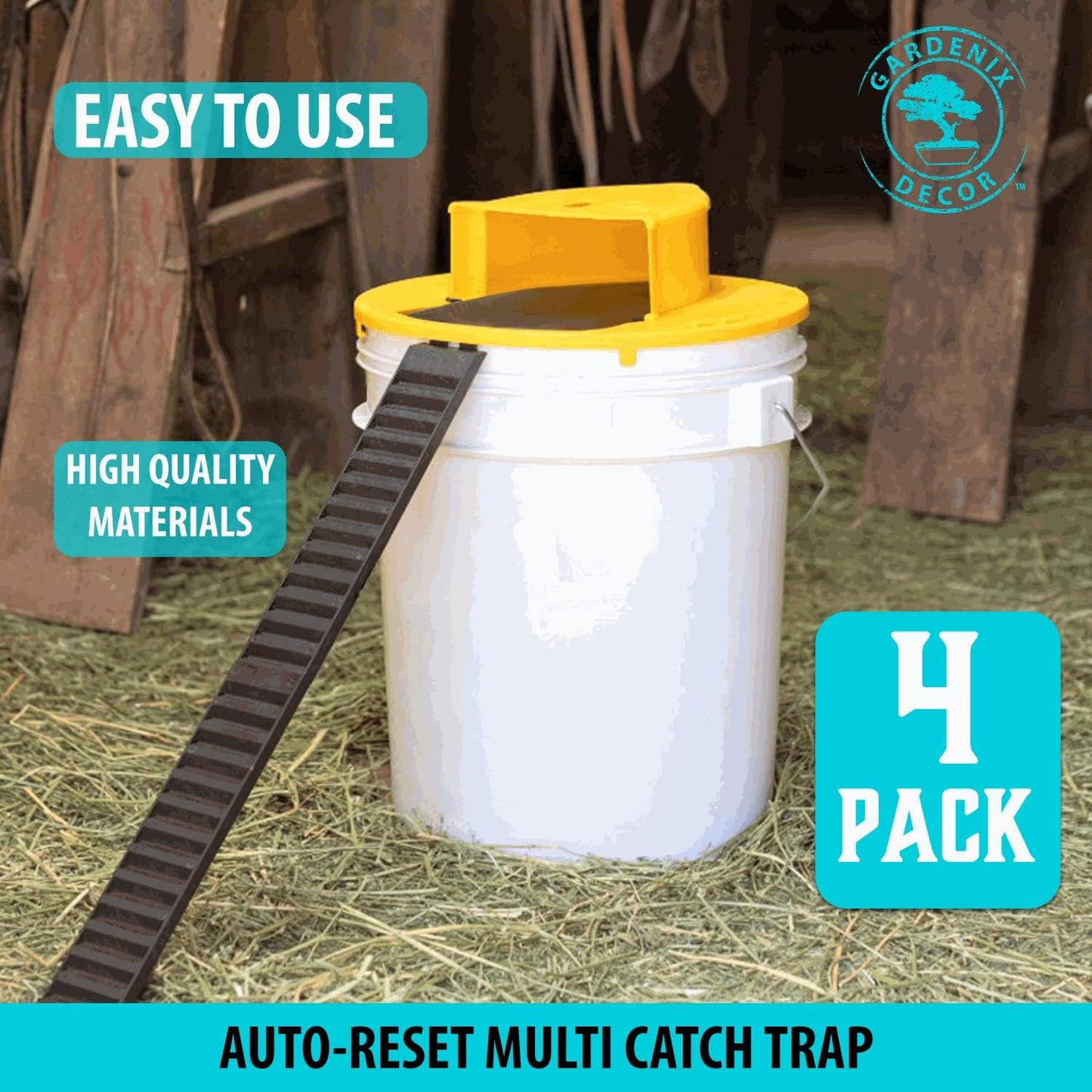Velvaro 4-Pack Bucket Lid Mouse Trap