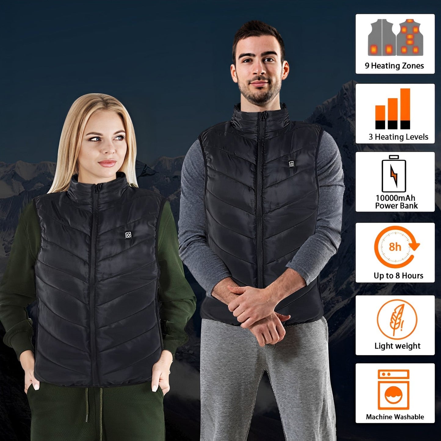 Velvaro Unisex Electric Heated Vest
