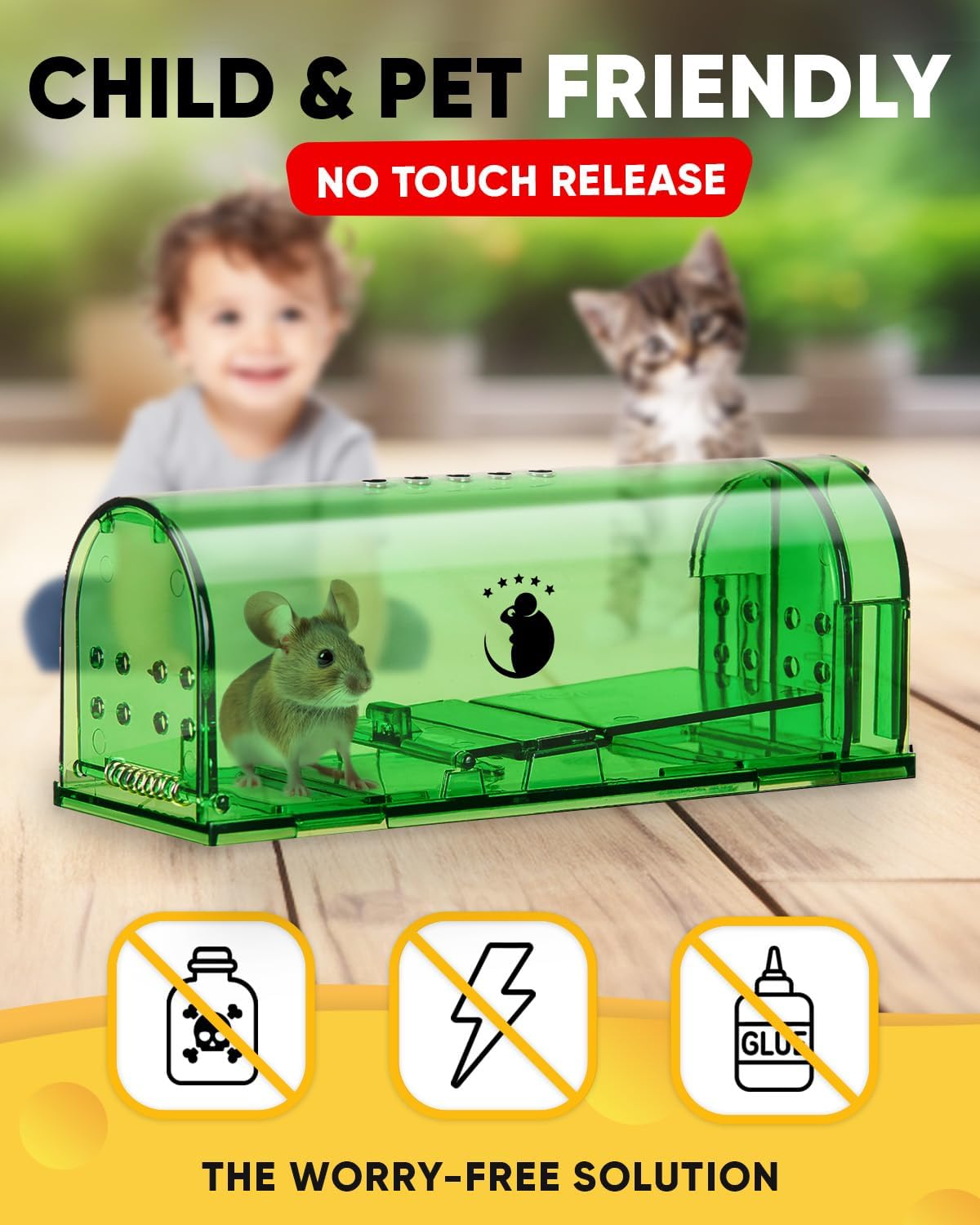 Velvaro 4-Pack Humane Mouse Trap