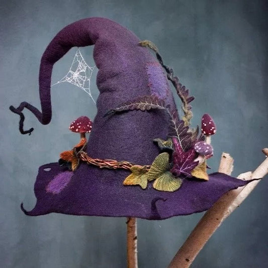 Velvaro Halloween Felt Witch Hat