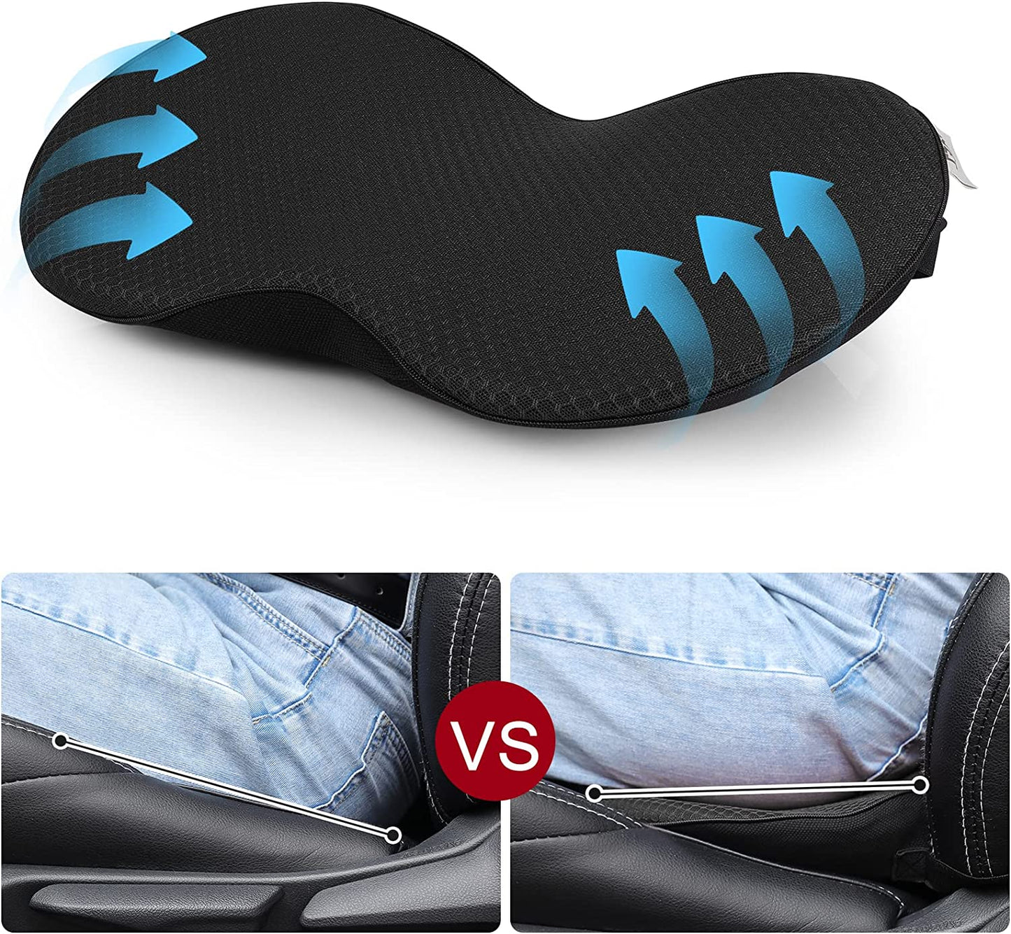 Velvaro Car Seat Cushion Shorter Drivers