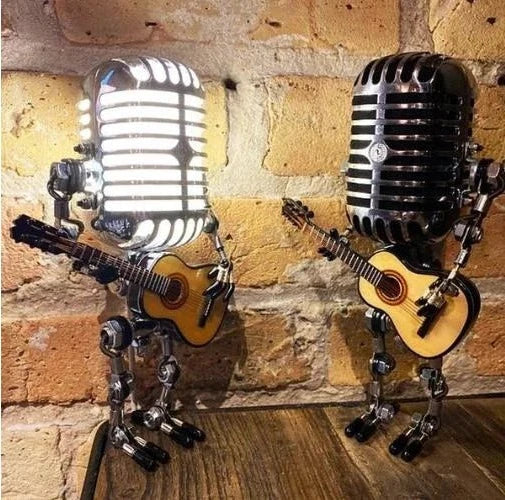 Velvaro Vintage Robot Guitar Lamp