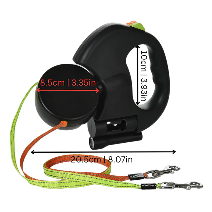Velvaro TangleFree Dual Dog Leash with LED