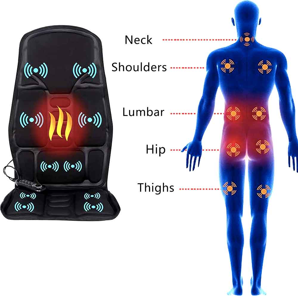 Velvaro 8-Mode Heated Massage Chair Pad