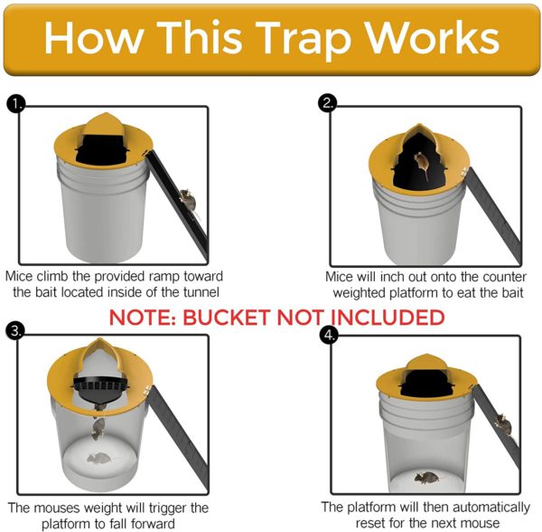Velvaro Premium Bucket Lid Mouse Trap