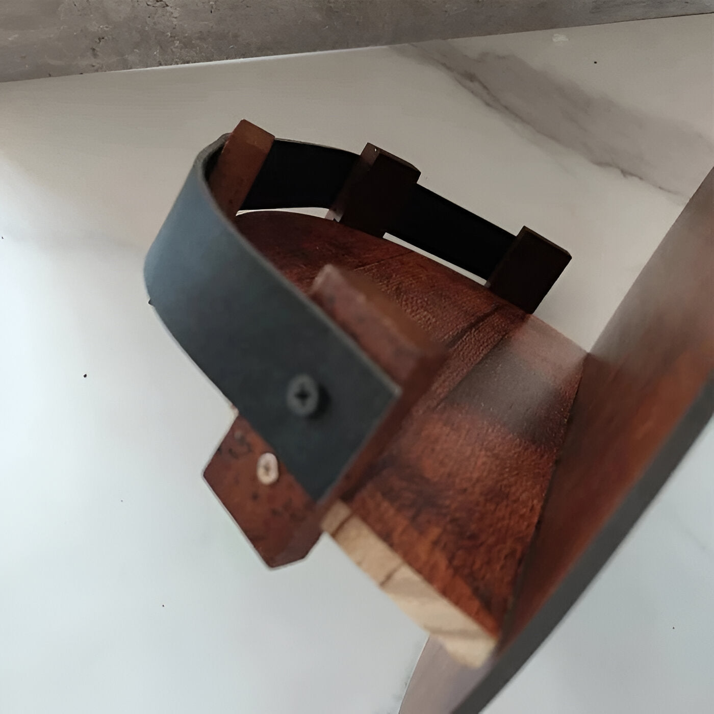 Velvaro Rustic Whiskey Barrel Bar Shelf