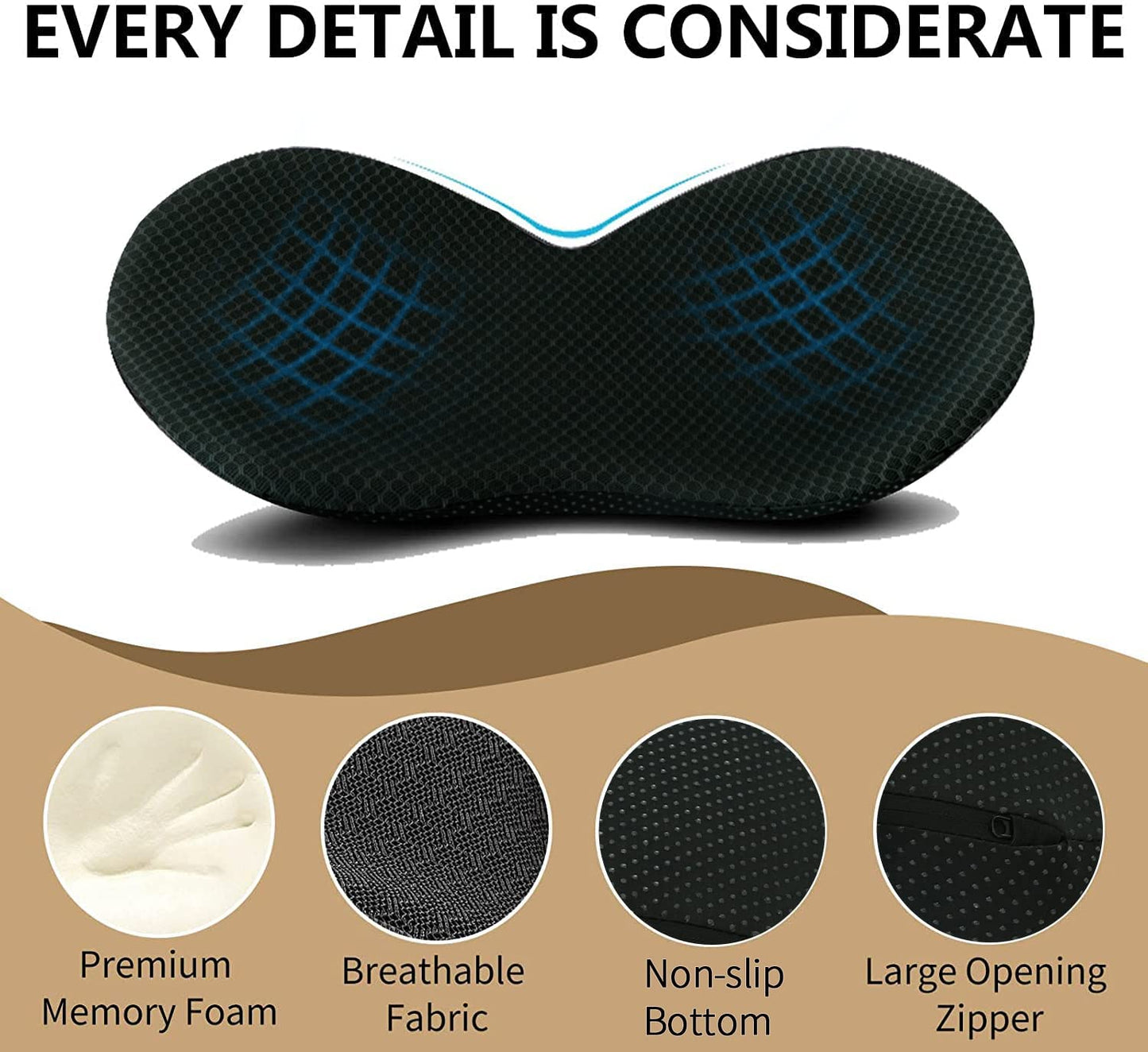 Velvaro Car Seat Cushion Shorter Drivers
