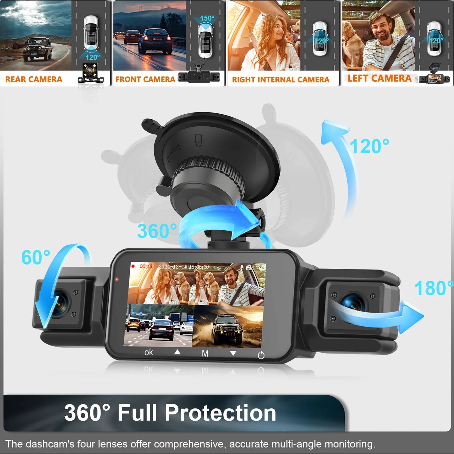 Velvaro Wireless Dash Cam Front Rear