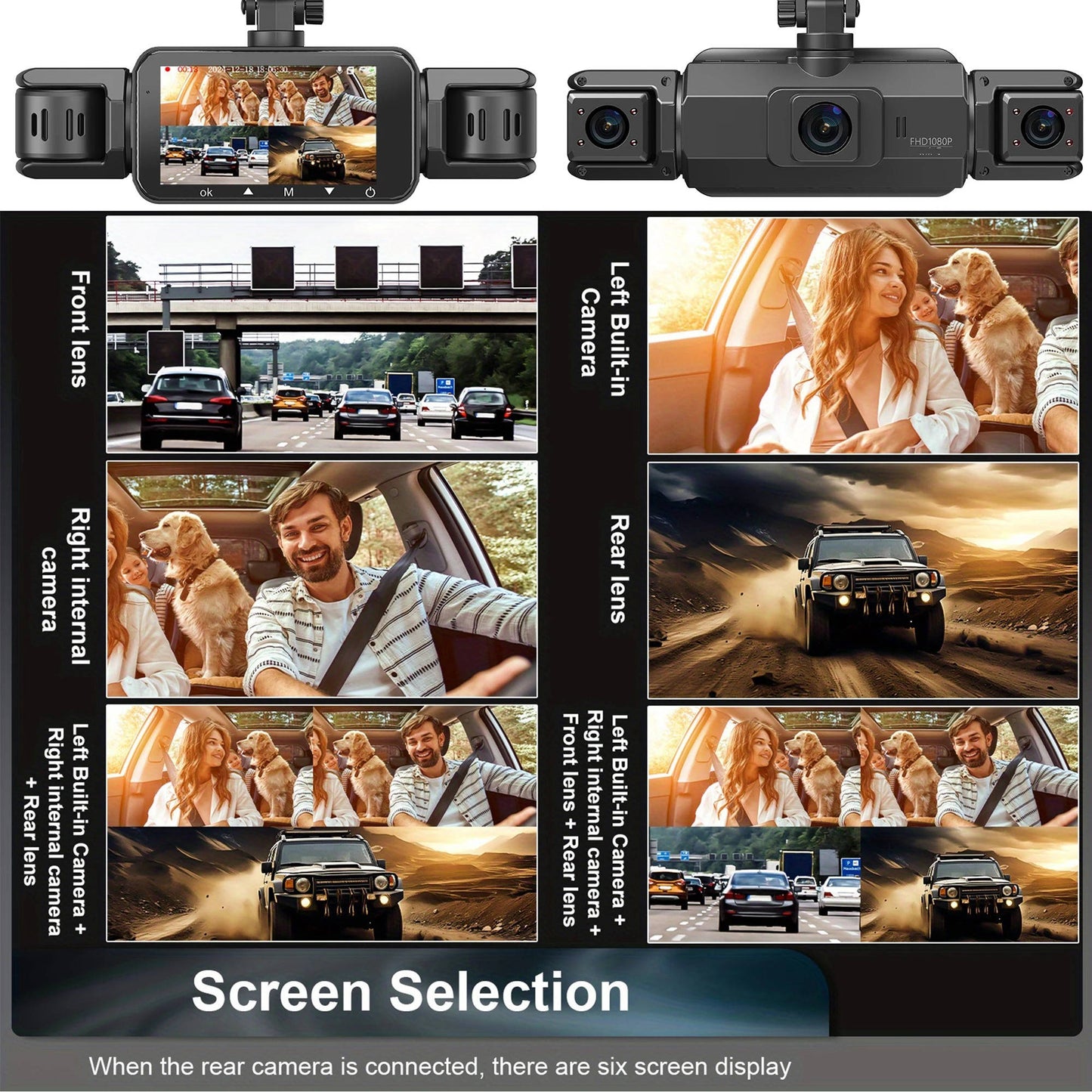 Velvaro Wireless Dash Cam Front Rear