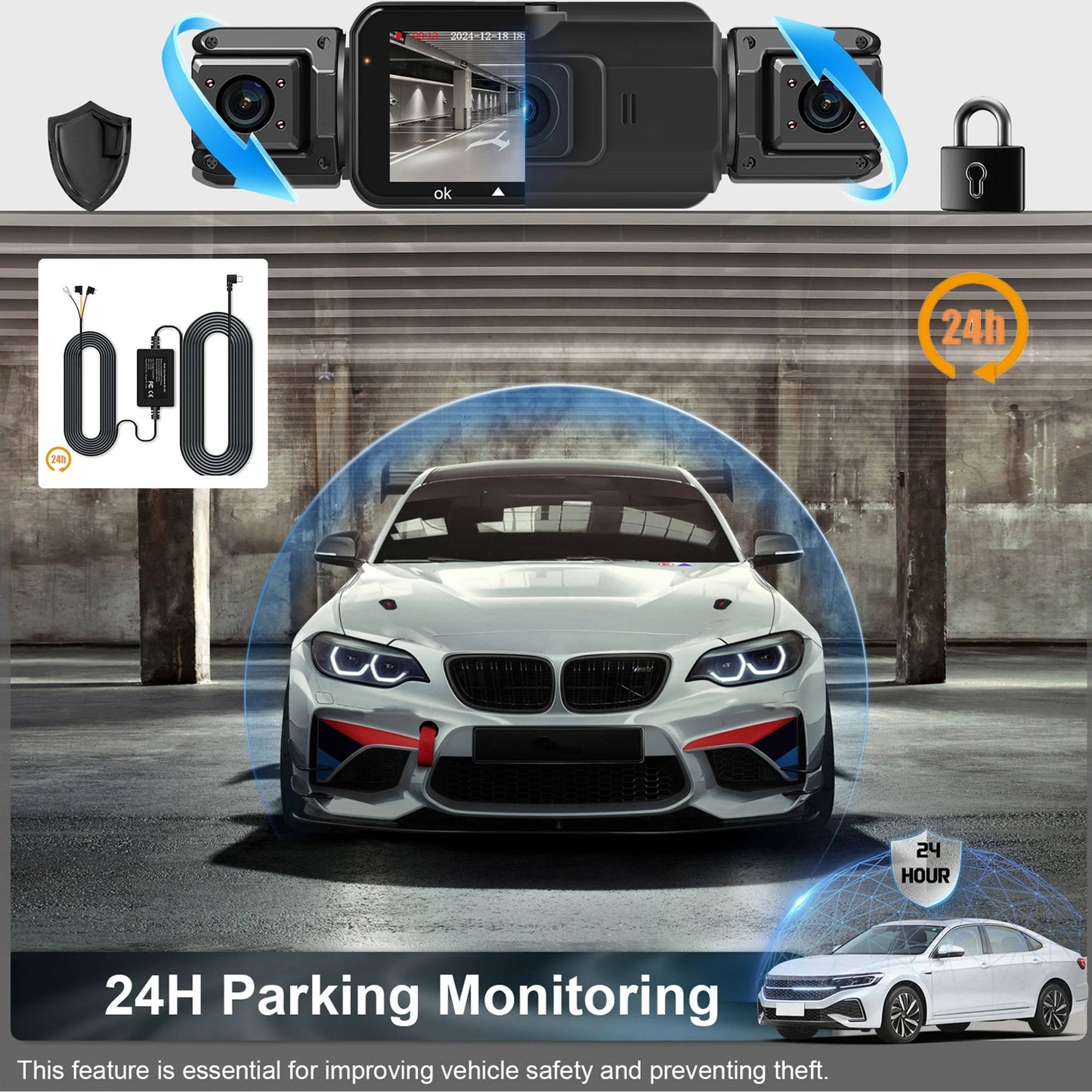 Velvaro Wireless Dash Cam Front Rear