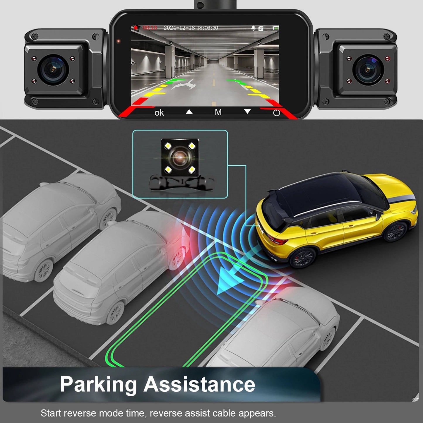 Velvaro Wireless Dash Cam Front Rear