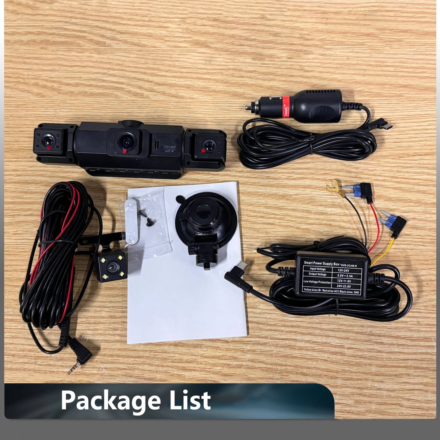Velvaro Wireless Dash Cam Front Rear