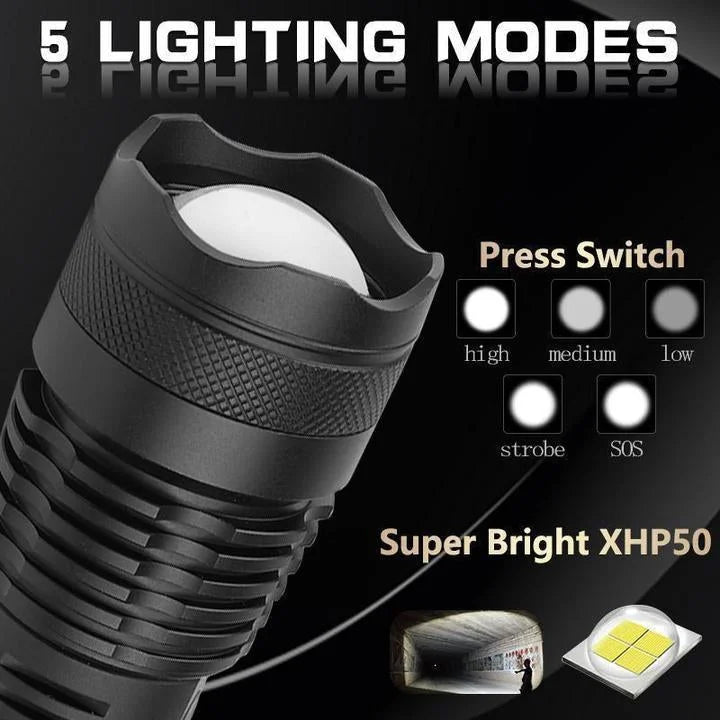 Velvaro XHP50 Ultra Bright Flashlight