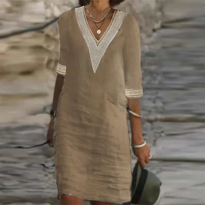 Velvaro Women's Casual Linen Summer Dress