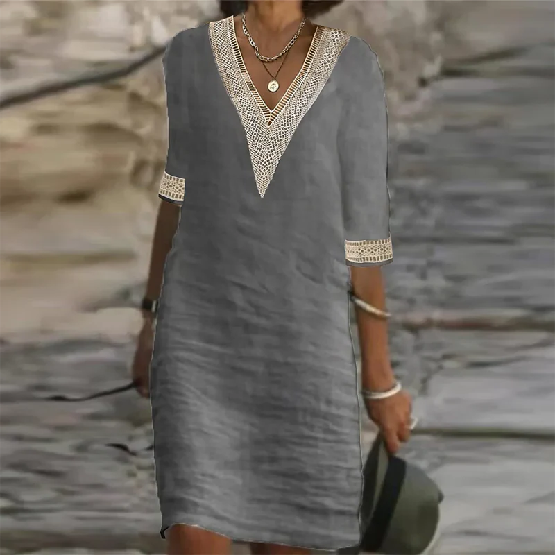 Velvaro Women's Casual Linen Summer Dress