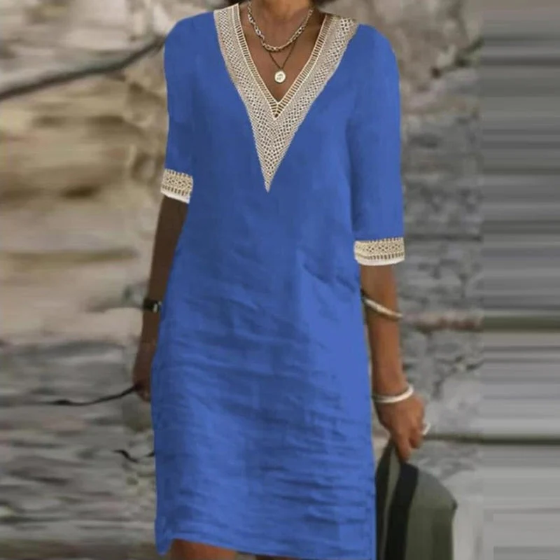 Velvaro Women's Casual Linen Summer Dress