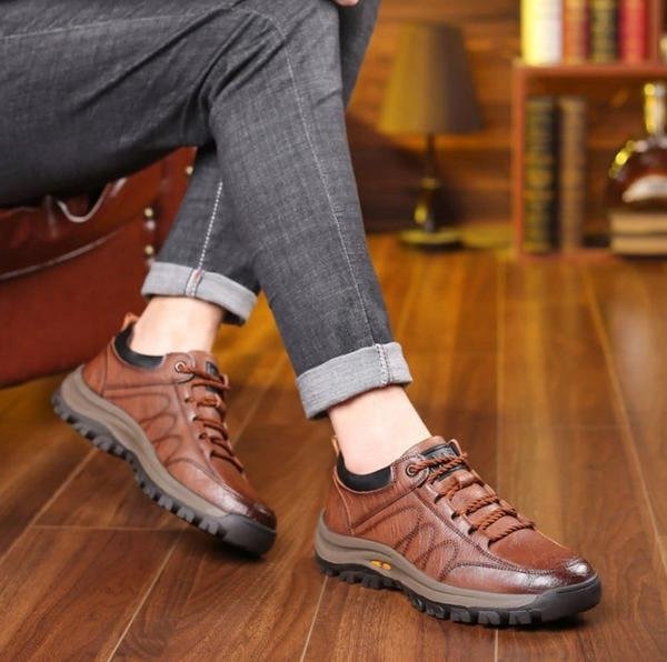Velvaro Men's Orthopedic Leather Shoes