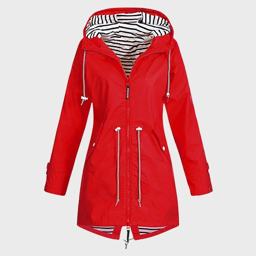 Velvaro Women's Long Waterproof Rain Jacket