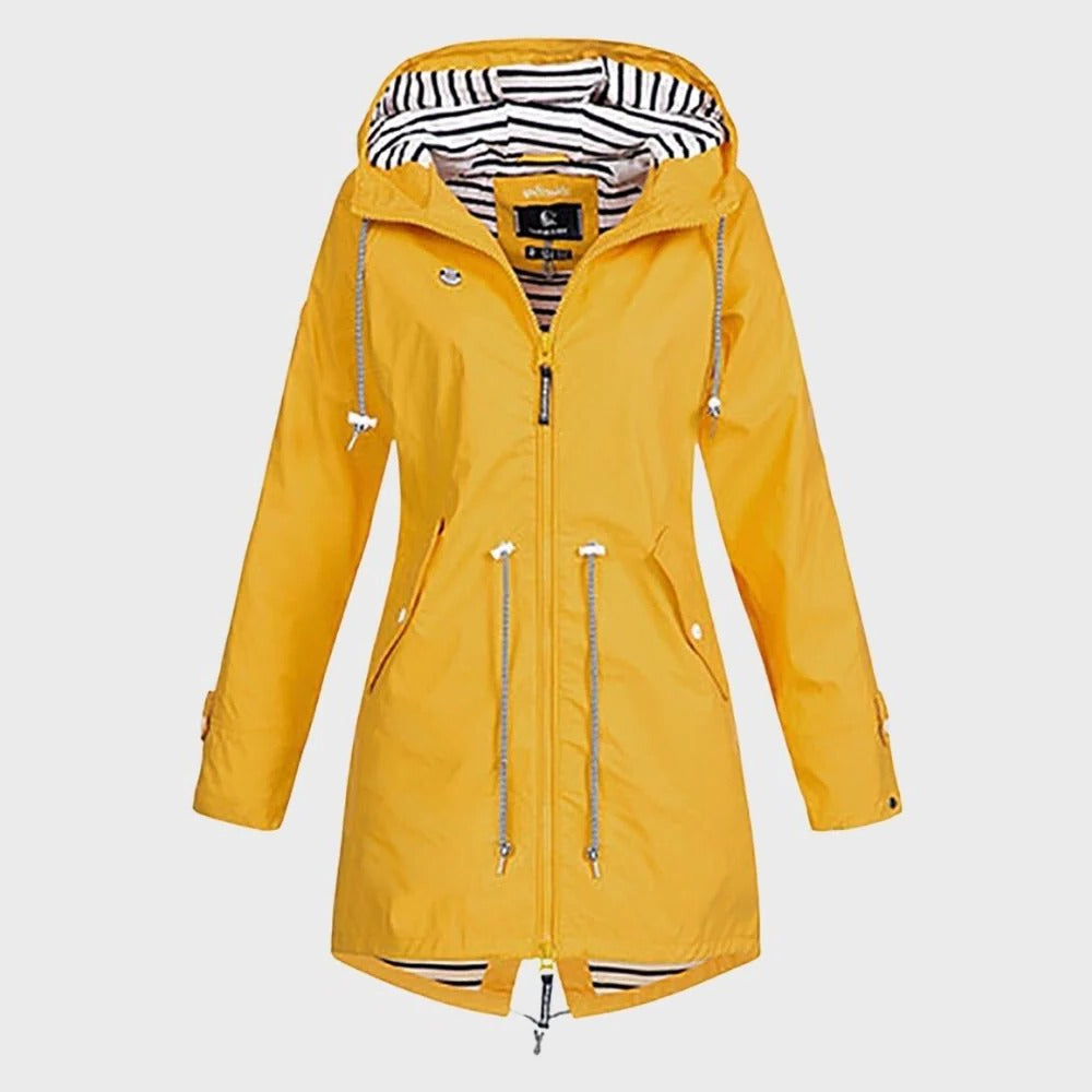 Velvaro Women's Long Waterproof Rain Jacket