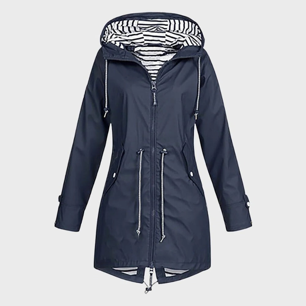 Velvaro Women's Long Waterproof Rain Jacket