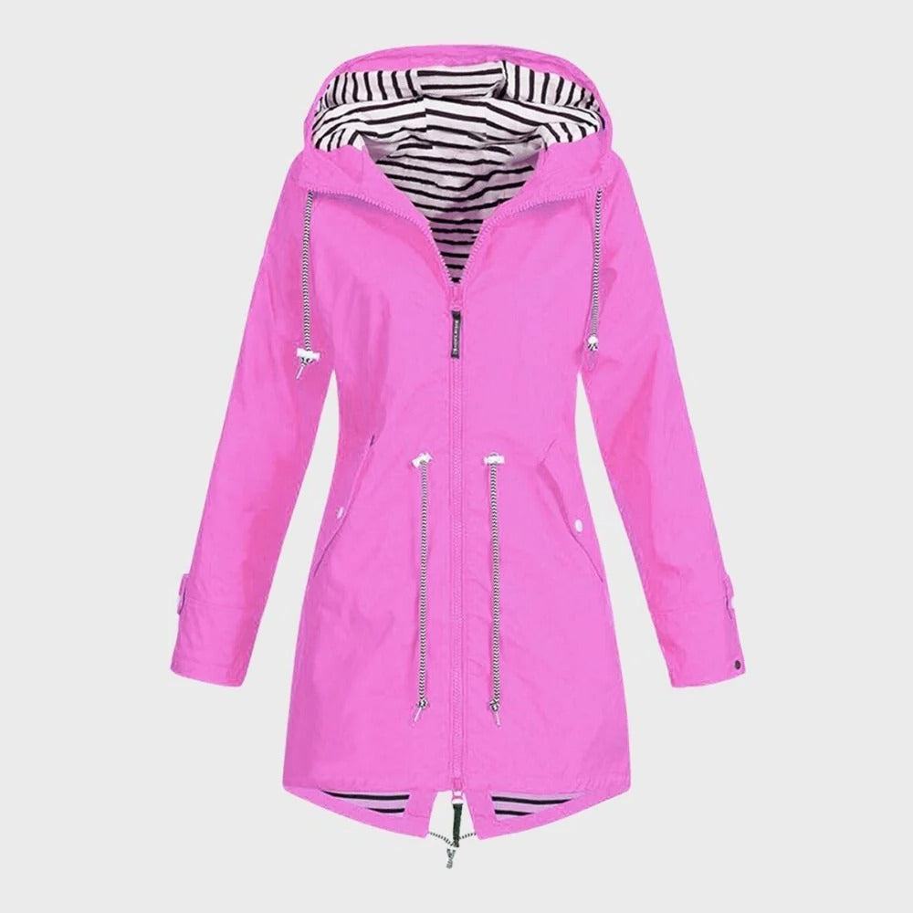 Velvaro Women's Long Waterproof Rain Jacket