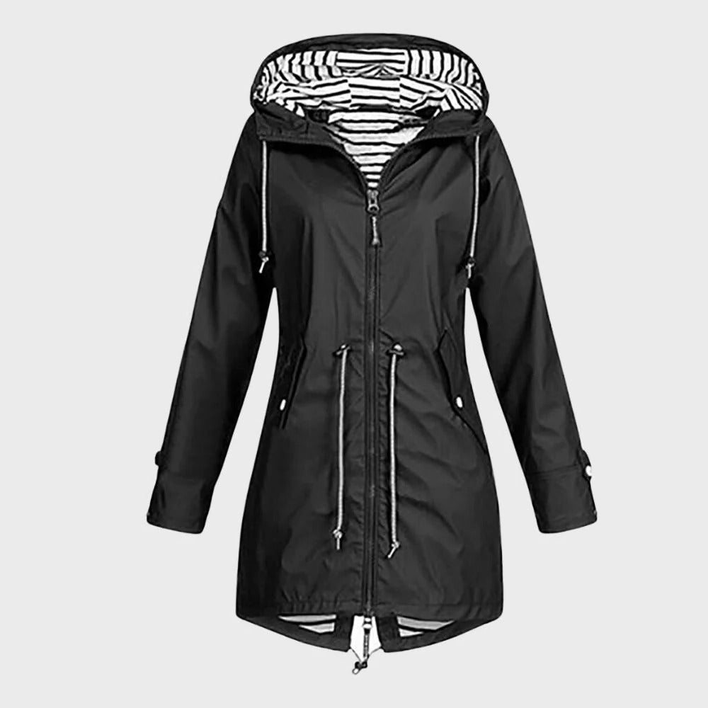 Velvaro Women's Long Waterproof Rain Jacket