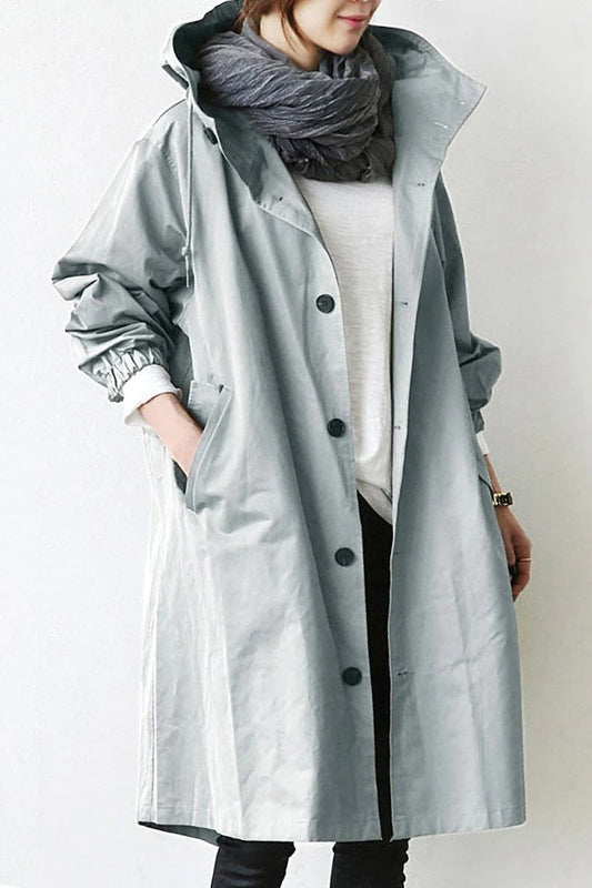 Velvaro Hooded Waterproof Trench Coat