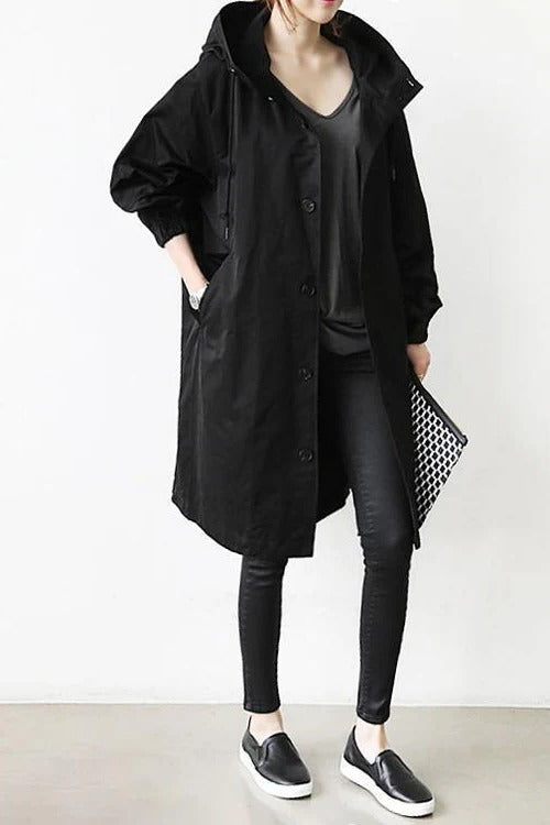 Velvaro Hooded Waterproof Trench Coat