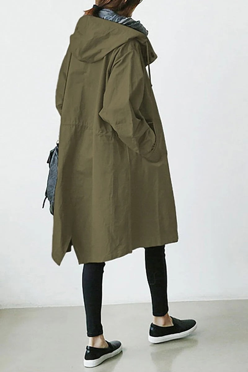 Velvaro Hooded Waterproof Trench Coat