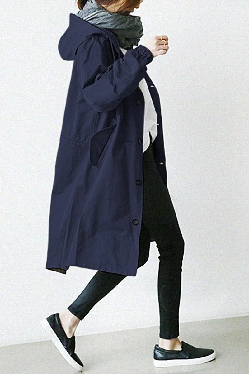 Velvaro Hooded Waterproof Trench Coat