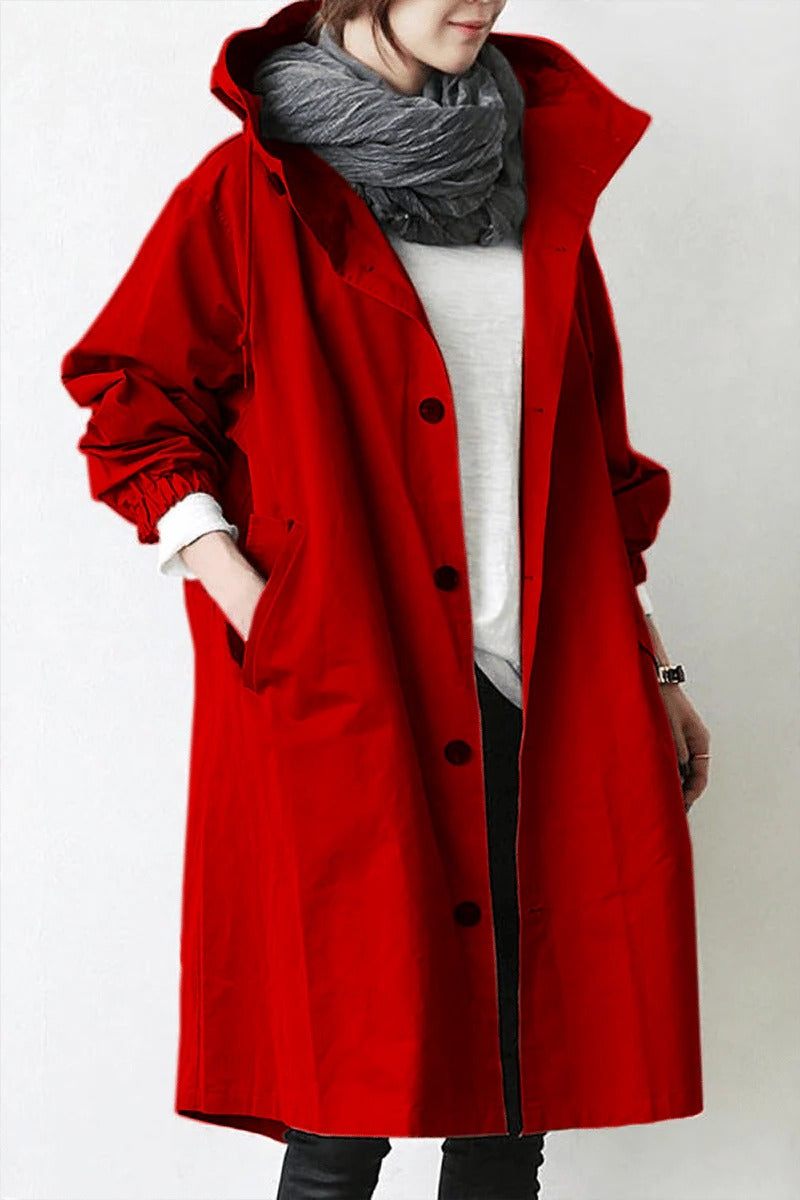 Velvaro Hooded Waterproof Trench Coat