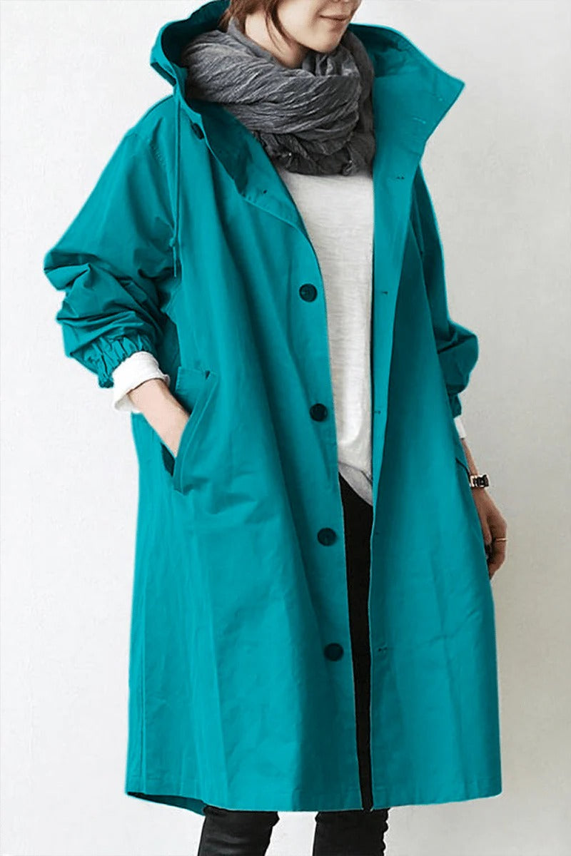 Velvaro Hooded Waterproof Trench Coat