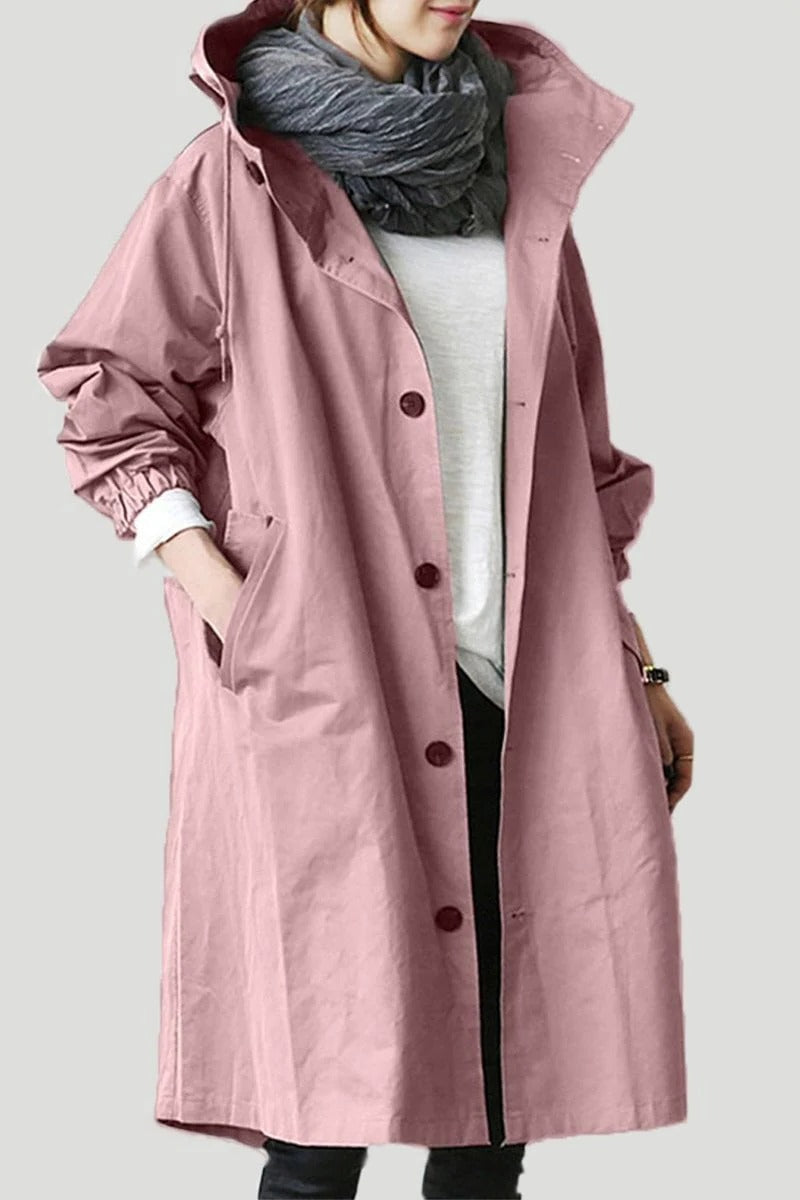 Velvaro Hooded Waterproof Trench Coat