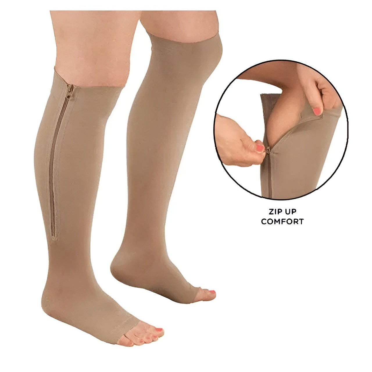 Velvaro Zippered Compression Socks 20-30mmHg