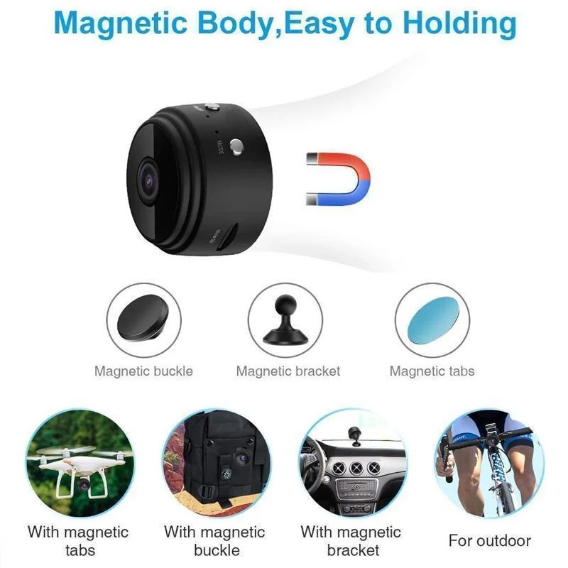 Velvaro 1080p Magnetic WiFi Mini Camera
