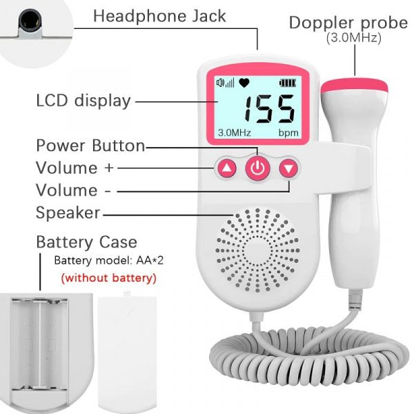 Velvaro Fetal Doppler Heart Monitor