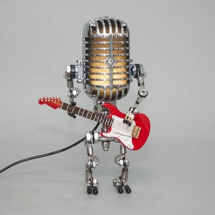 Velvaro Vintage Robot Guitar Lamp
