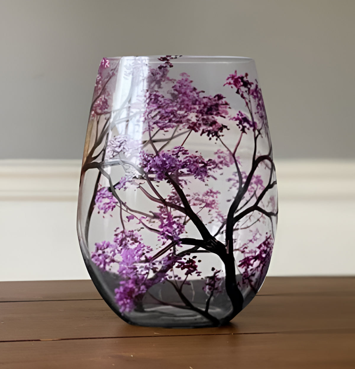 Velvaro Four Seasons Hand-Painted Wine Glasses