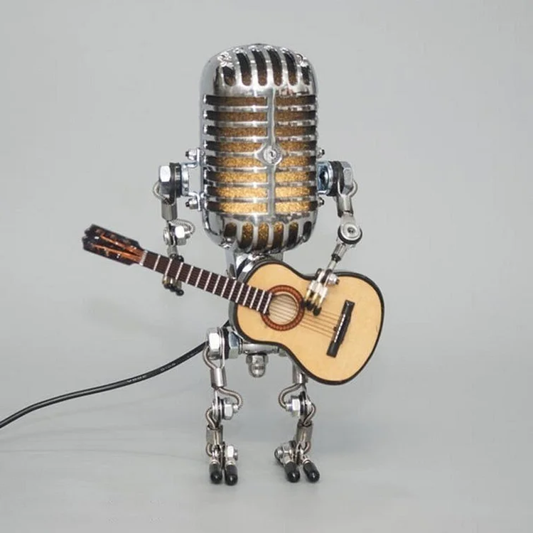 Velvaro Vintage Robot Guitar Lamp