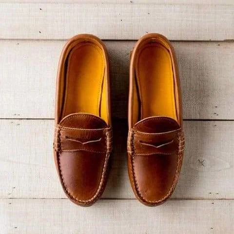 Velvaro Women's Vintage PU Leather Loafers