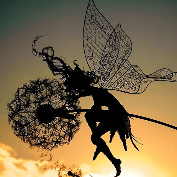 Velvaro Fairy Steel Garden Sculpture