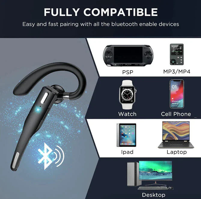 Velvaro Bluetooth Trucker Headset Dual Mic